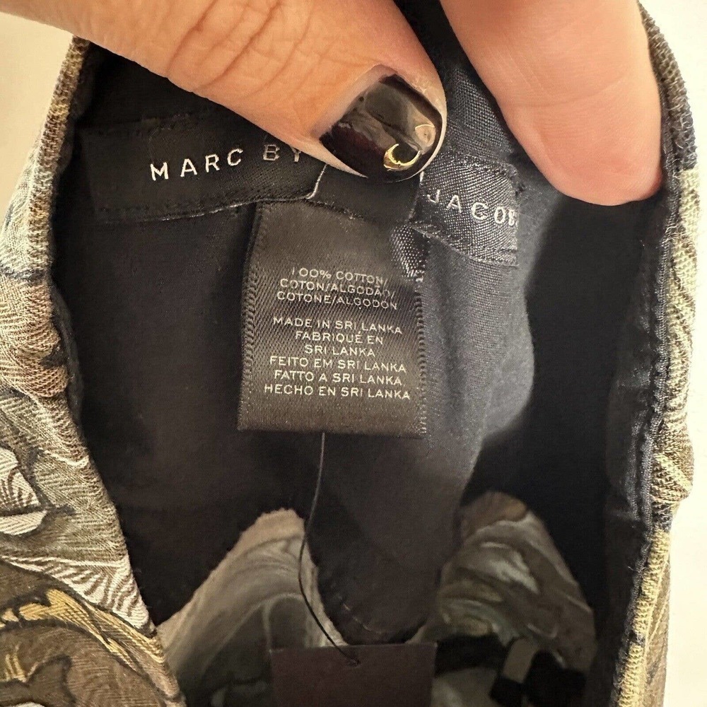 NWT Marc by Marc Jacobs Leaf Print Mini Skirt Women's Elm Brown Multi Size 2 - Picture 8 of 8